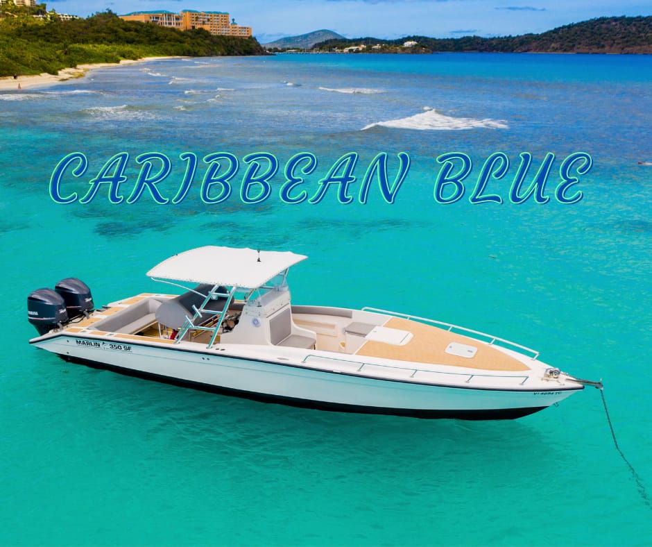 rent a boat or charter a boat at Caribbean Blue Boat Charters in St. Thomas or St. John USVI Virgin Islands